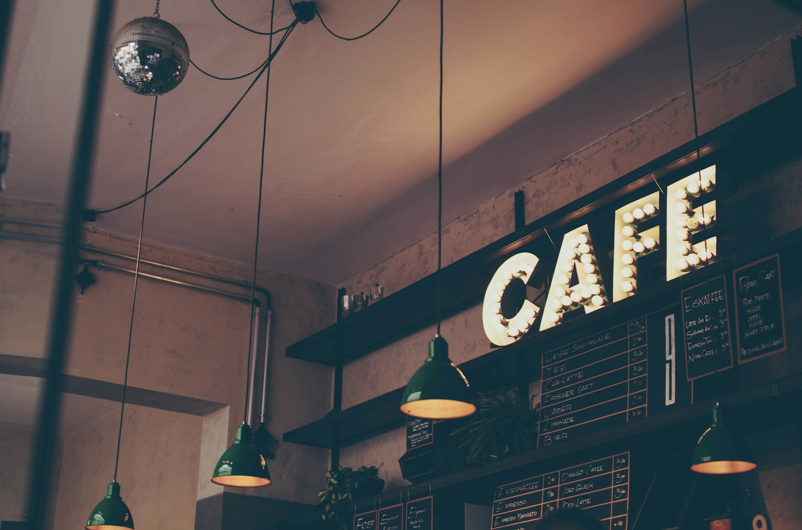 Gourmet Cafe store light-up sign